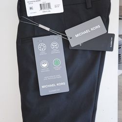 New Michael Kors Men's Classic Fit Performance Dress Pants - 33x32