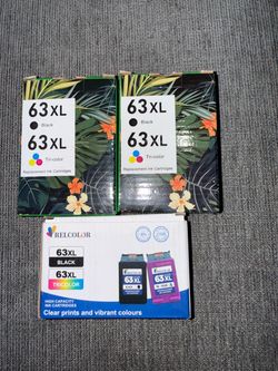 63XL Ink Cartridges Lot of 3 Combo Packs 6 Total Black Tri-Color for HP Envy OfficeJet DeskJet