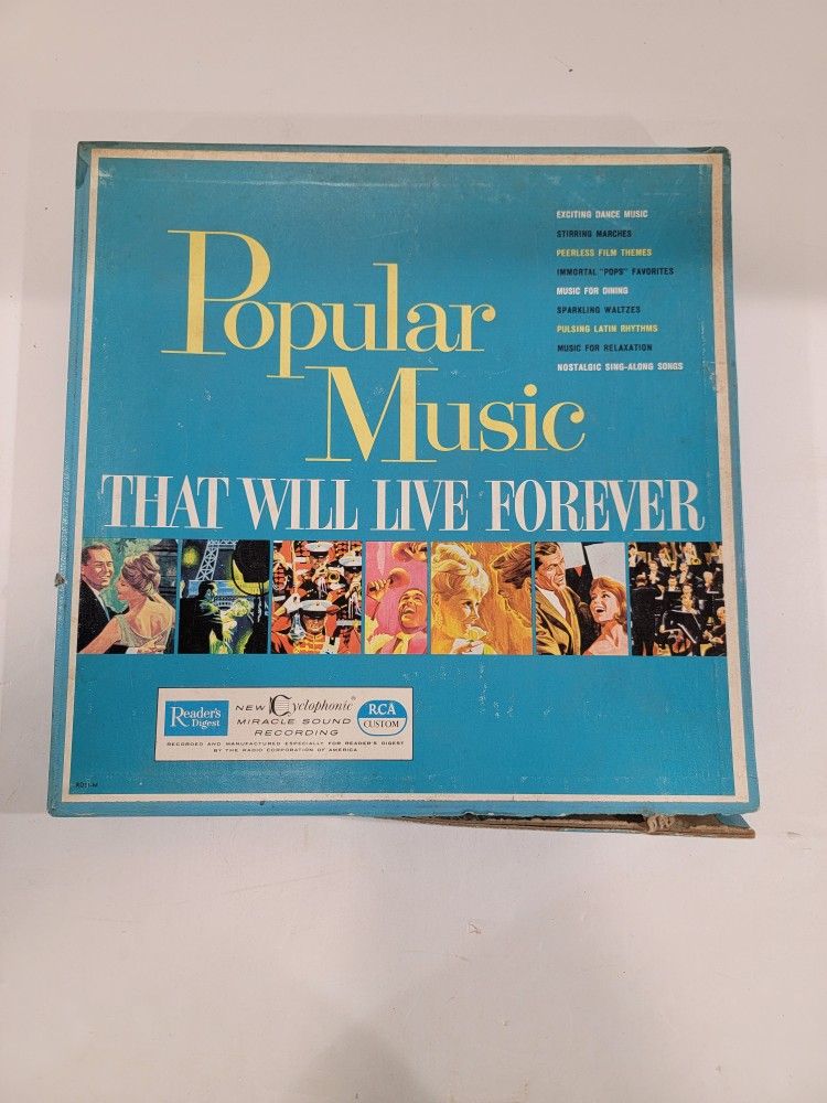10 LP Vinyl Box Set "Popular Music that Will Live Forever" Reader Digest 1961