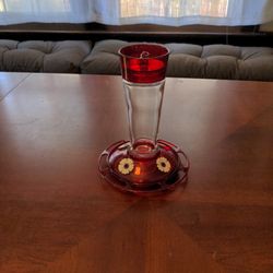 Glass Hummingbird Feeder 