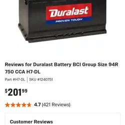 Duralast Car Battery 