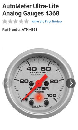 AutoMeter 4368 Water Pressure Gauge