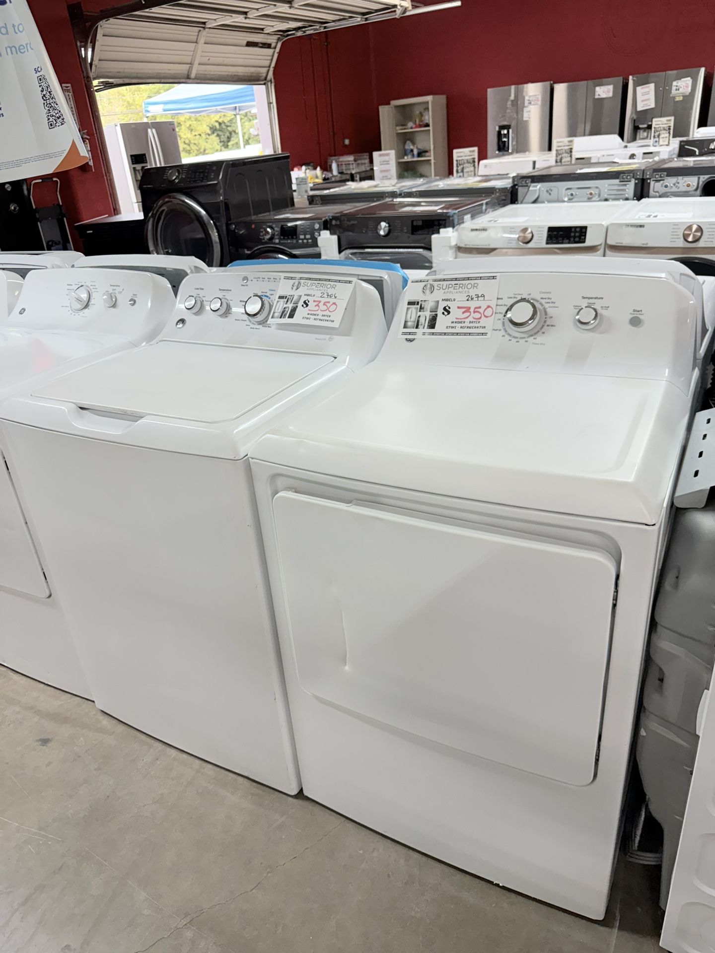 GE WASHER AND DRYER SETS