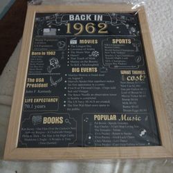 New Party Decor 1962 Frame With Stand