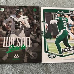 Lot of 2 Zach Wilson New York Jets QB NFL Football Cards