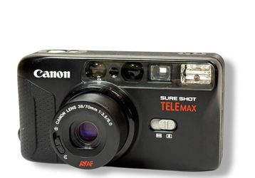 Canon Sure Shot Telemax Camera 38/70mm  W/ Strap Point And Shoot Tested Working