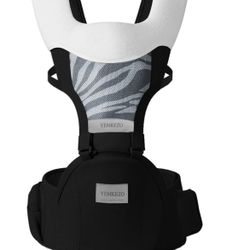 Baby Carrier Newborn to Toddler with Hip Seat, Multifunction Baby Hip, 4-in-1 Ergonomic Infant Carrier (Ergonomic M Position) Adjustable & Removable B