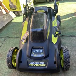 RYOBI 40V Brushless 20 in. Cordless Walk Behind Self-Propelled Lawn Mower with Battery & Charger