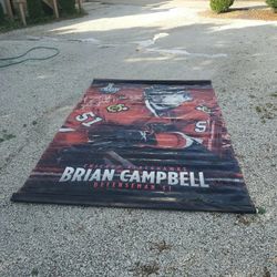 XXL Brian Campbell Chicago Blackhawks 2011 Stanley Cup Stadium Banner 12'x8'.