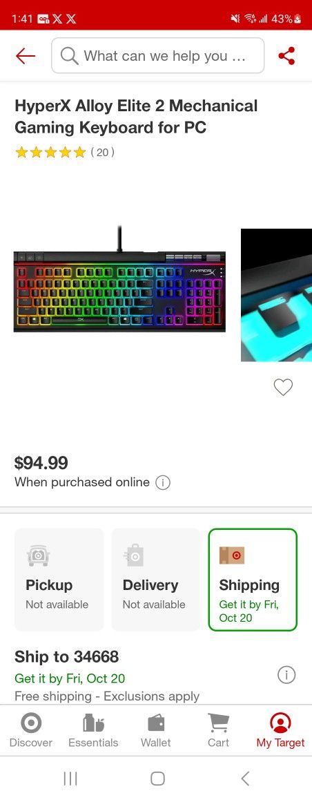 Hyper X Alloy 2 Pudding Keys Light Up Wired Gaming Keyboard