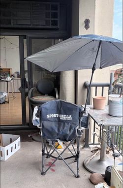 Sport-Brella Folding Chair with Built-in Cup Holder