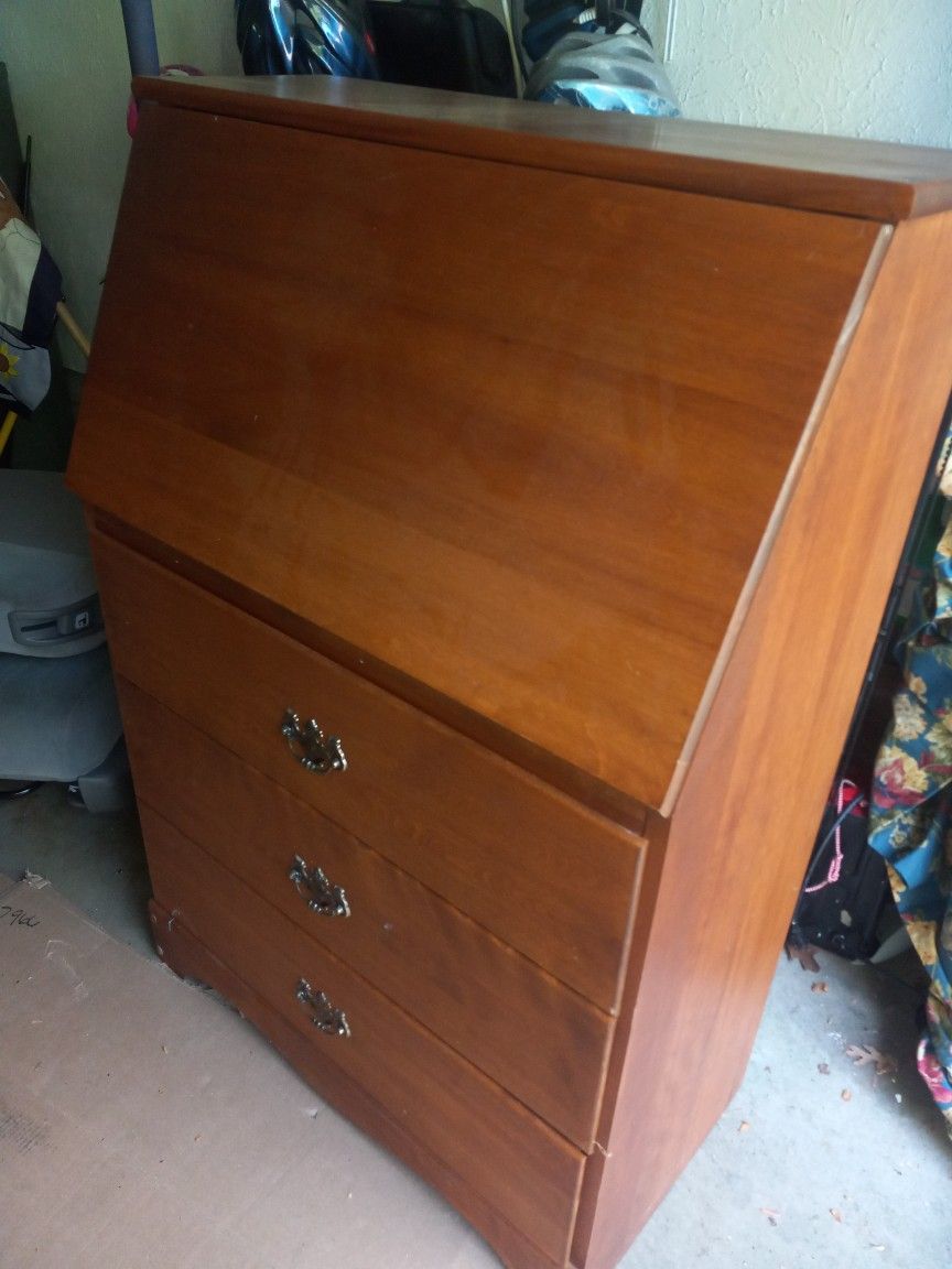 Oak Desk / Cabinet