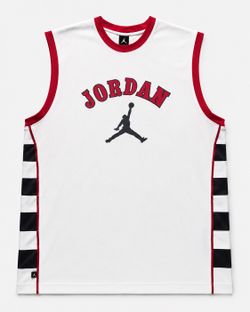 Jordan Jumpman #23 Basketball Jersey – White/Red/Black – Great Condition