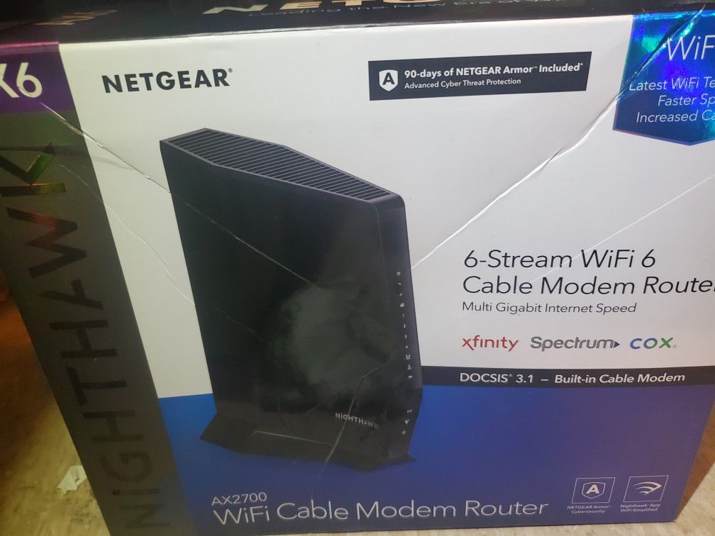 Netgear, Nighthawk AX6 Cable Modem & Router Combo