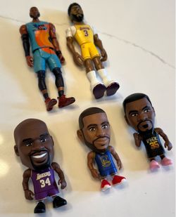 5 NBA Basketball Players Figures