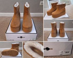 GUESS Jilla Platform Ankle Boots Size 10 – Cozy & Stylish