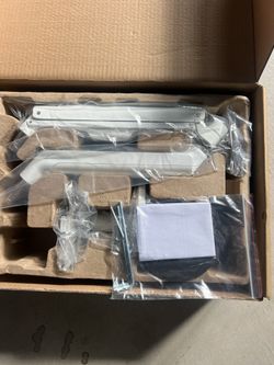 single monitor arm in a white finish