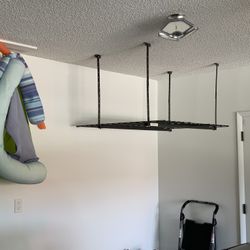 Adjustable Height Ceiling Storage Rack, 45”W X 45”L, Easy Installation - Weston