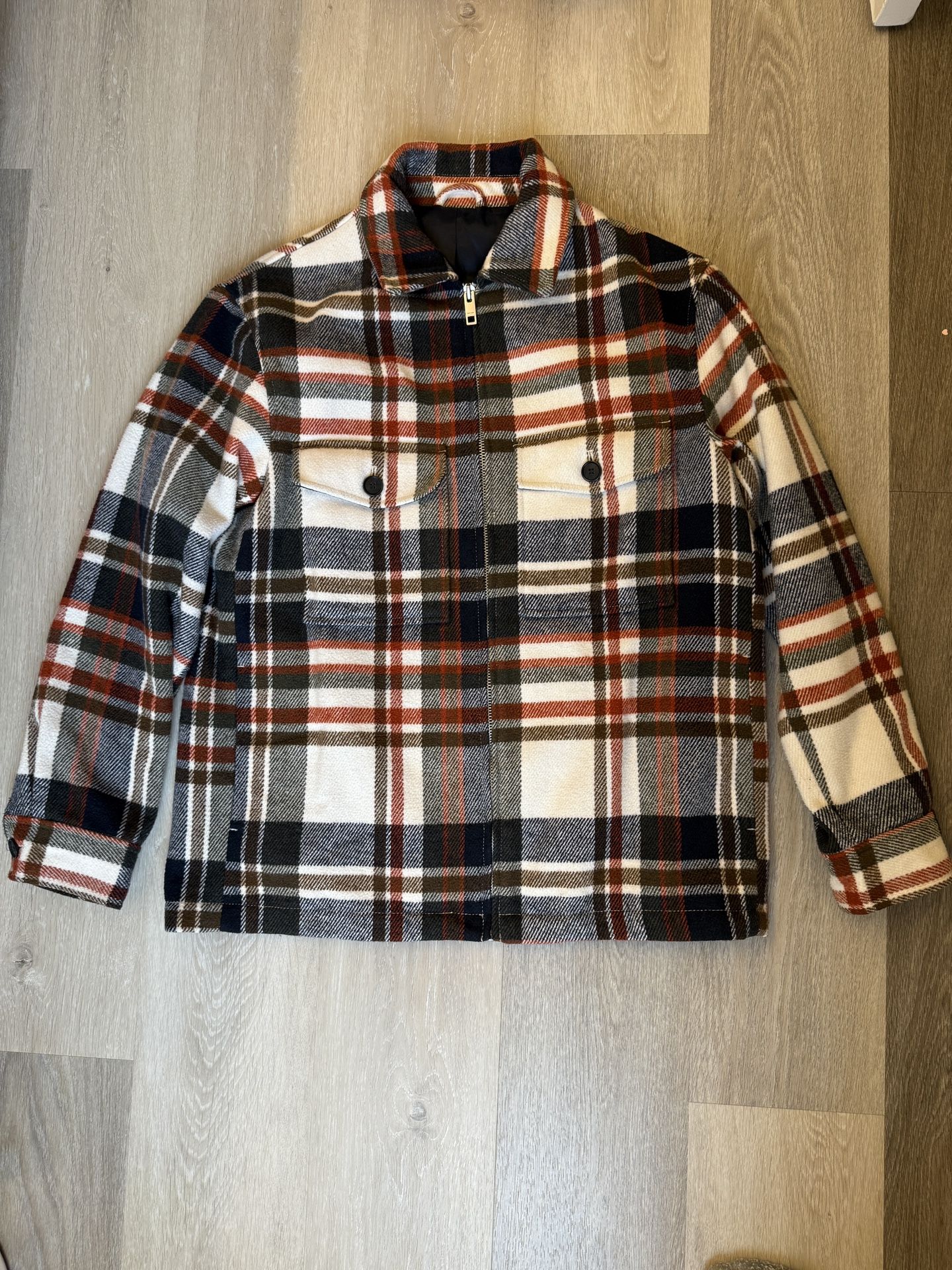 Men’s H&M plaid jacket large 