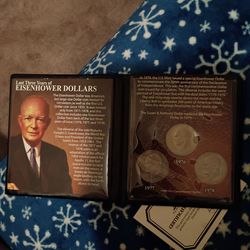 The last 3 years of EISENHOWER dollars.