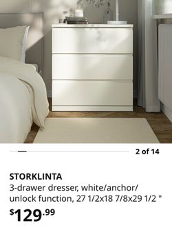 Ikea 3 drawer dresser