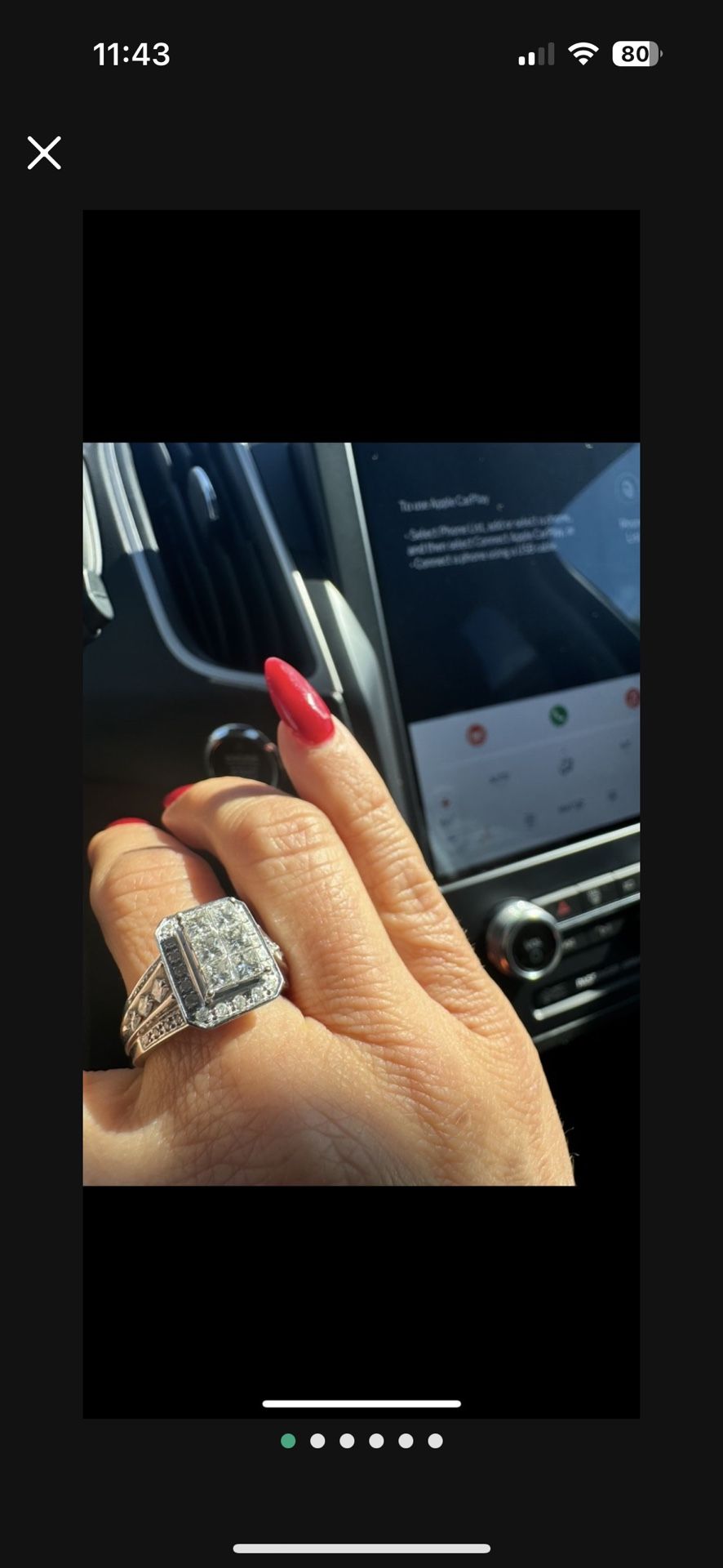 Real 14k Gold Princess Cut Diamond Ring Jewelry