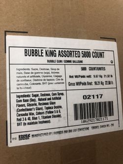 Bubble king Assorted 5800 Count / Gum Balls