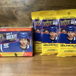 2020-21 Upper Deck NHL Hockey Blaster Box (3) Fat Packs Sports Cards