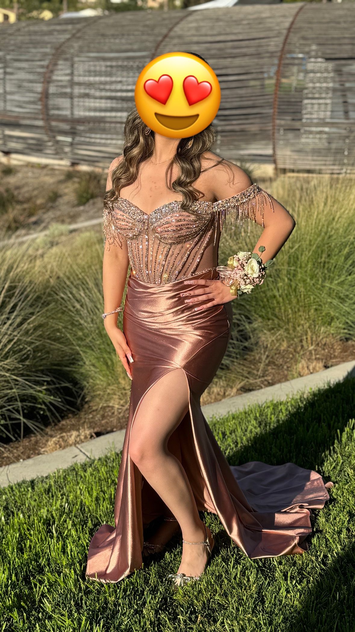 Rose Gold Prom Dress