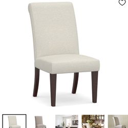 Pottery Barn Comfort Roll Upholstered Dining Chairs (6)