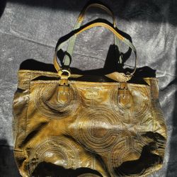 Coach Green Tote Bag