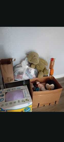 Girls toys and clothes