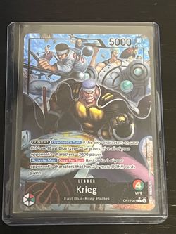 ONE PIECE KRIEG (ALTERNATE ART) OP15-001 ADVENTURE ON KAMI'S ISLAND FOIL NM