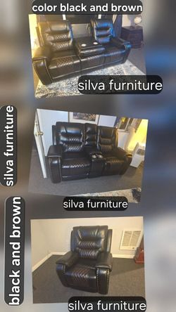 Sofa set 3pcs manual recliner
