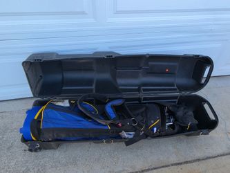 Golf Travel Case with Golf bag and Clubs