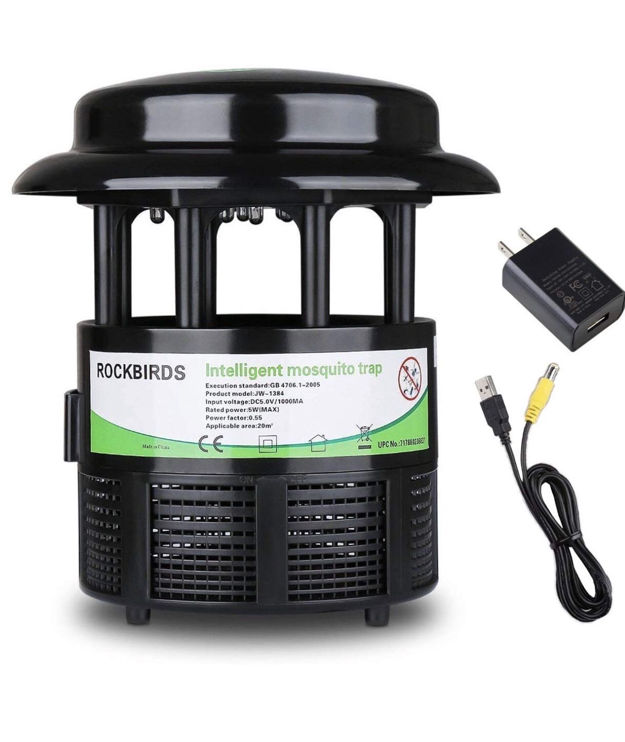RockBirds Mosquito Killer and Bug Zapper, Indoor Electric Fly Trap, Killer Mosquitoes & Bug