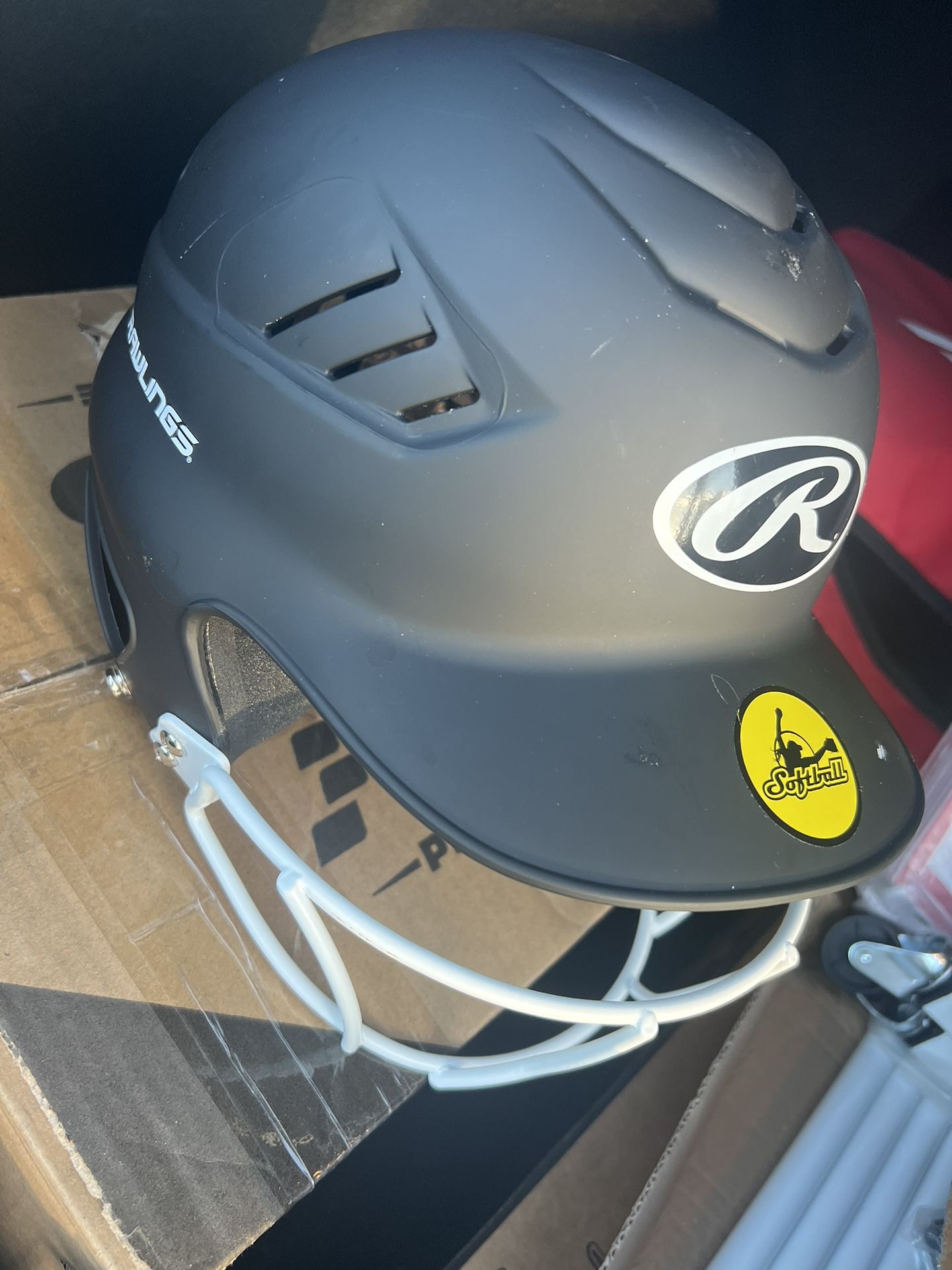 Rawlings Rawlings Highlighter Series Coolflo Youth Baseball/Softball Batting Helmet with Face Guard