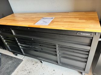 Husky 72” heavy duty tool work bench