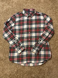 Gap Standard Fit Plaid Long Sleeve Button Up Flannel Size Large