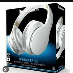 Brand New BROOKSTONE Whisper NX Noise-canceling Bluetooth headphones.