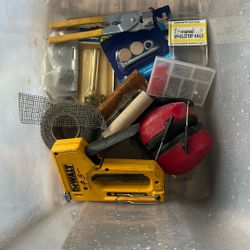 Box of Miscellaneous Tools and Hardware