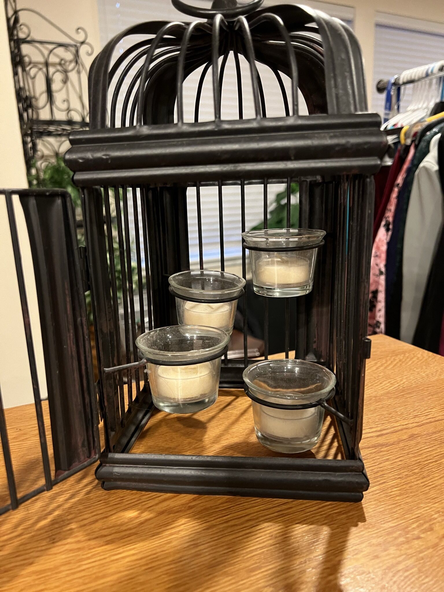 Birdcage candle holder