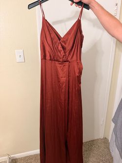 Bridesmaid copper dress