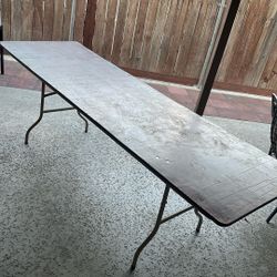 8ft Wooden Folding Table 