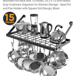 vdomus Pot and Pan Hanger, Wall Mounted Pots and Pan Hanging Rack stainless steel