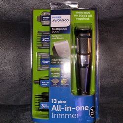 Philips Norelco Multi Groomer - 13 Piece Mens Grooming Kit For Beard, Face, Nose, and Ear Hair Trimmer and Hair Clipper - No Blade Oil Needed