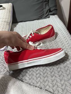 Used red vans mid condition size 4.0 men’s