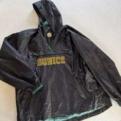 vintage seattle supersonics Pullover Anorak Windbreaker XL