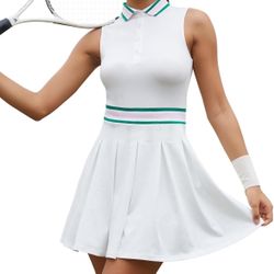 Women’s White Tennis Dress Or Golf Dress