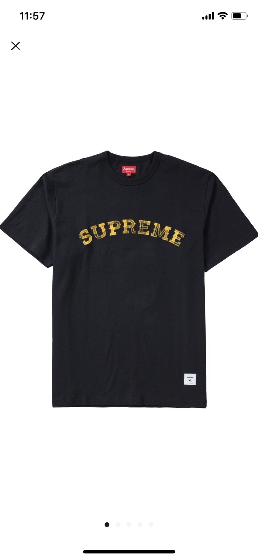 Supreme plaid appliqué t-shirt